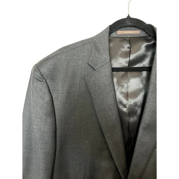 NWT Tasso Elba Solid Two Button Suit Jacket Men's Size 46R 40W Charcoal Gray - Picture 2 of 11